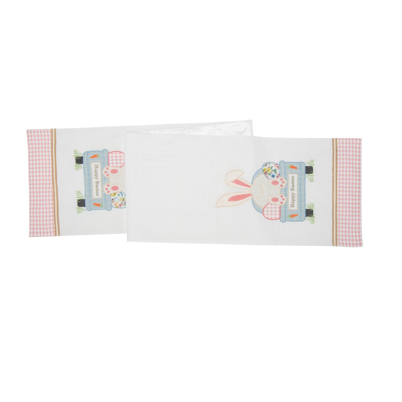 "Happy Easter" Pickup Truck Bunny Rabbit Table Runner 13" x 72"